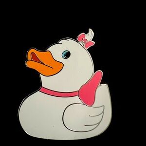 Disney Pink and White Duck Bird pin